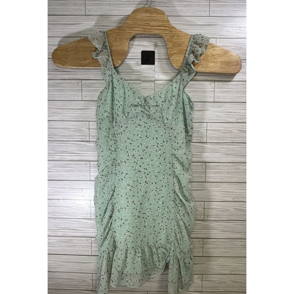 Hello Molly Women's Keep On‎ Running Dress Mint Floral Summer Dress Sz M